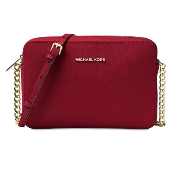 Michael Kors Handbags - Michael Kors Jet Set Large Crossbody Scarlet Red